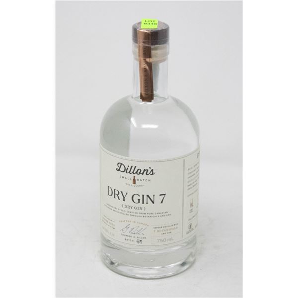 DILLON'S SMALL BATCH DRY GIN SEVEN 750ML 44.8%