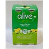 Image 1 : 5 PACK ALIVE LEMON AND KEY LIME 300ML 4.3%