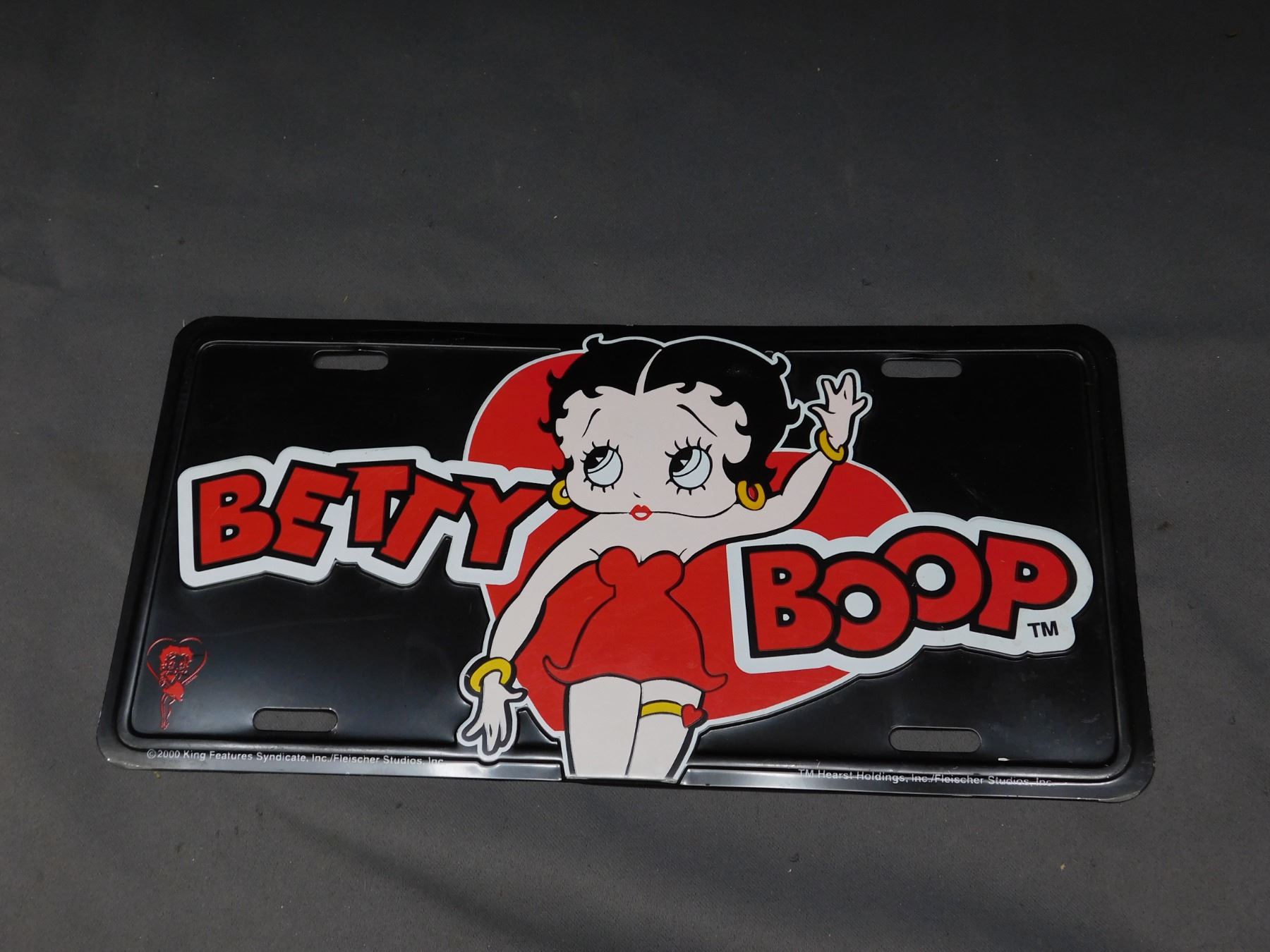 Betty Boop Licensed License Plate Frame | 'Leg Up She Is So Fine' | Black Plastic
