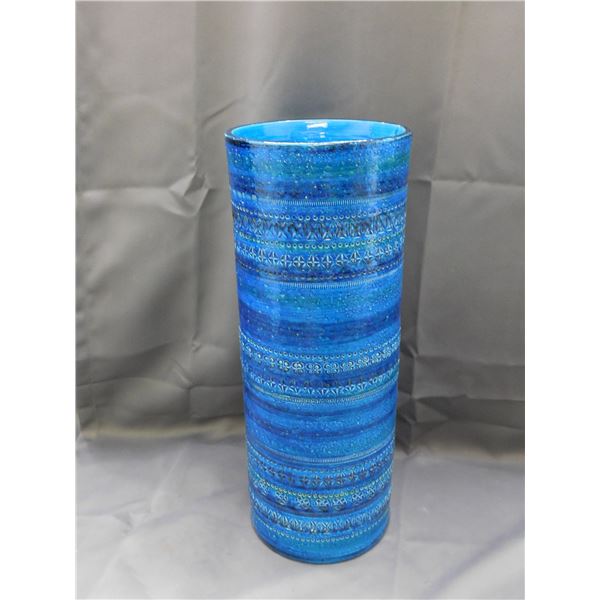 Blue Ceramic Pottery Umbrella Stand