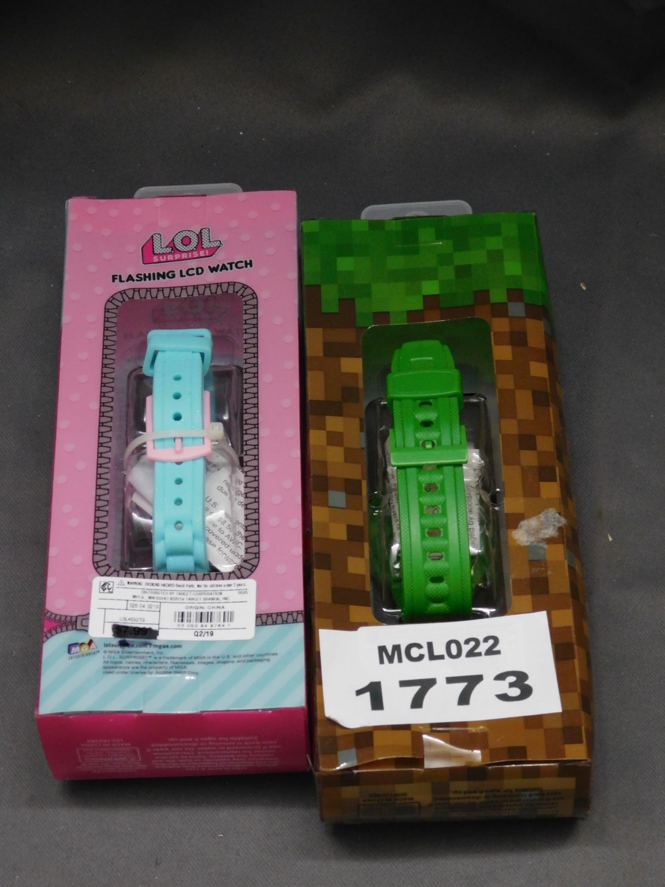 Pair of Kids Watches LOL Surprise & Minecraft Creeper