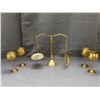 Image 1 : Brass Balancing Scale & 4 Brass Goblets
