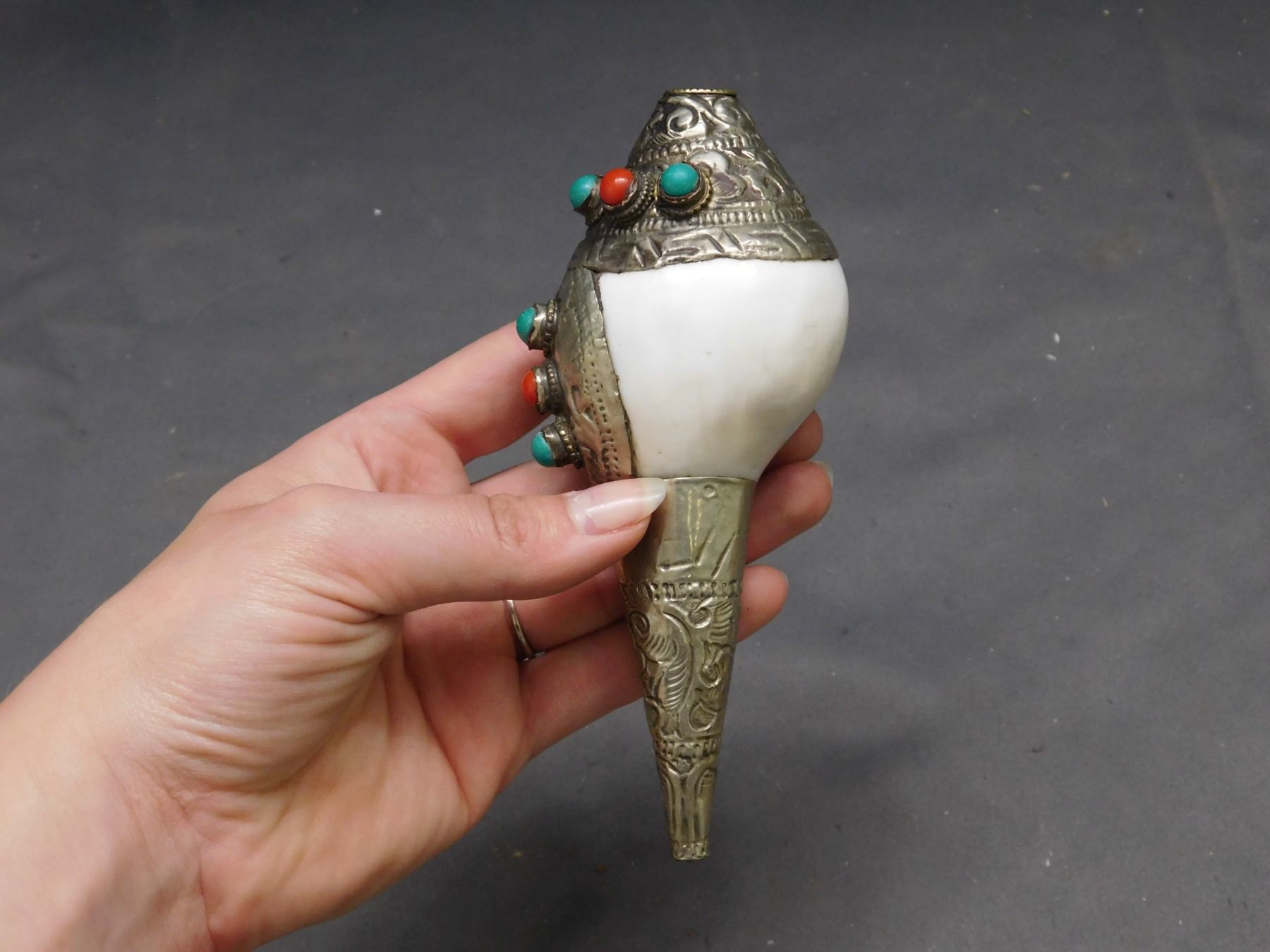 Tibetan Buddhist Conch Shell