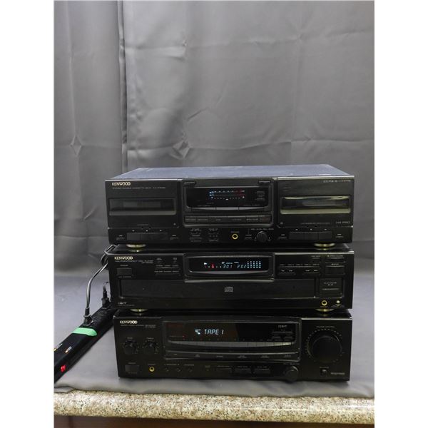 Kenwood Component Stereo Receiver, Cassette Deck, CD Player