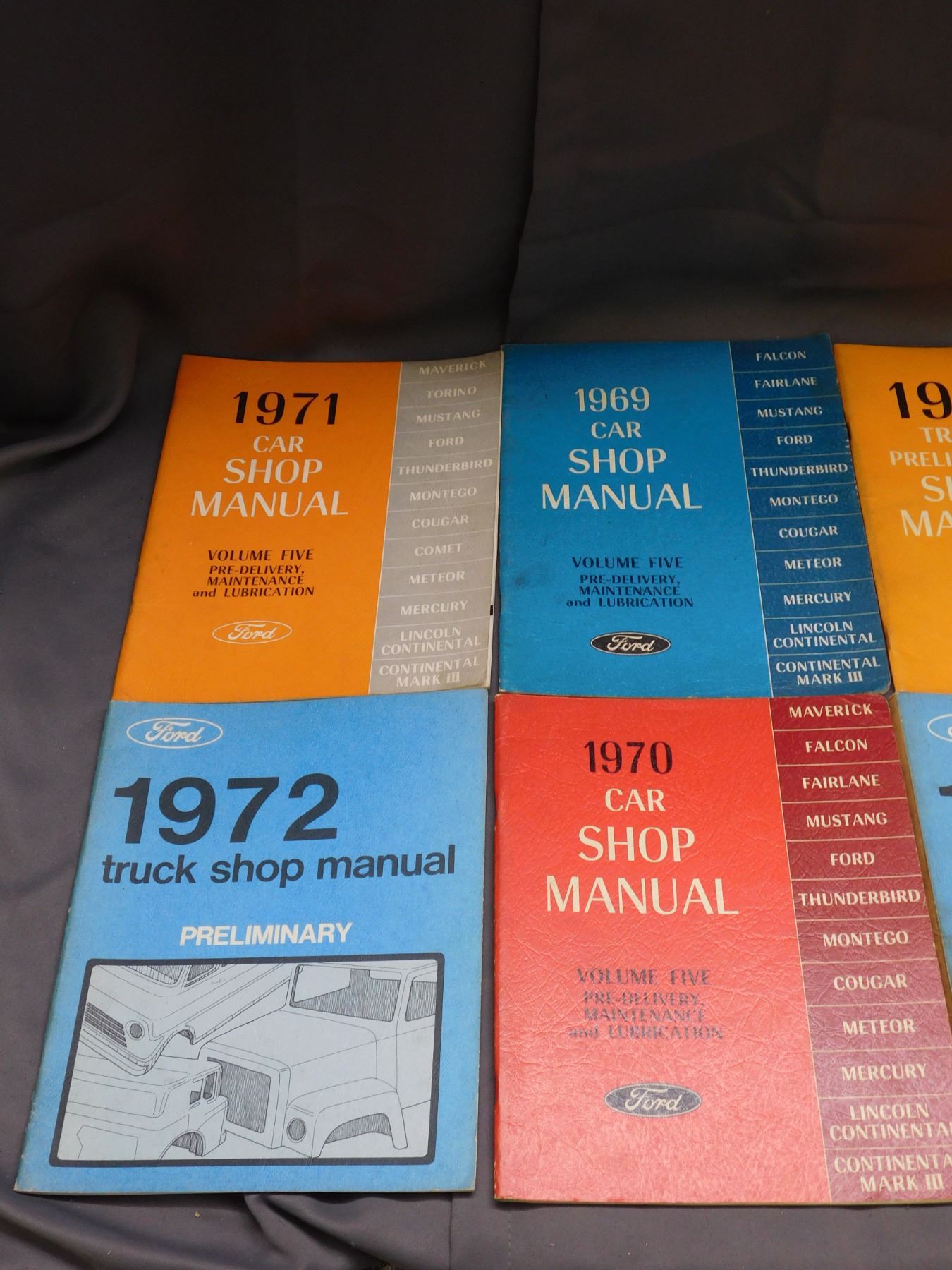 Lot of 10 1960s70s Ford Car and Truck Shop Manuals
