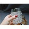 Image 3 : Anchor Hocking Wexford Silver Footed Dish & Rocks Glasses Silver Rimmed