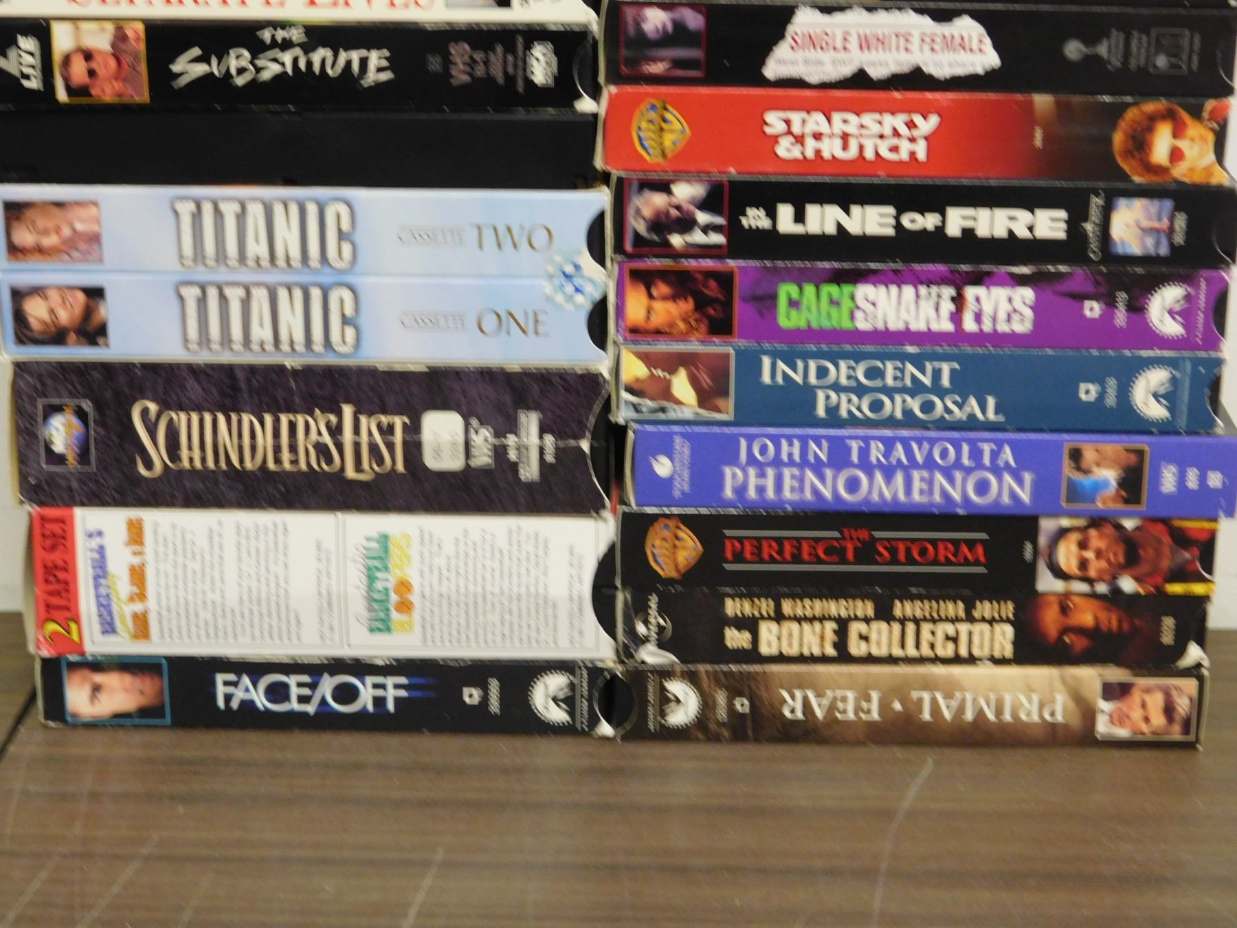 Titanic Matrix Lot of 33 VHS Tapes Titanic, Matrix, Assorted Genres