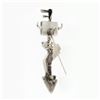 Image 4 : Ray Tracey Navajo Sterling Silver Lapis & Turquoise Broken Arrow Pendant Brooch