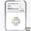 Image 1 : 1945-S Mercury Silver Dime NGC MS67 Micro S
