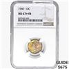 Image 1 : 1940 Mercury Silver Dime NGC MS67+ FB