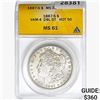 1887-S Morgan Silver Dollar ANACS MS61 VAM-4 DBL DT