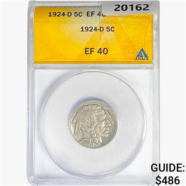 1924-D Buffalo Nickel ANACS EF40