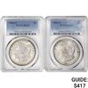 Image 1 : [2] 1883-O&1904 Morgan Silver Dollar PCGS MS63