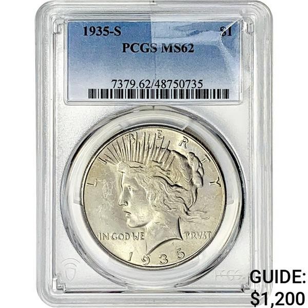 1935-S Silver Peace Dollar PCGS MS62