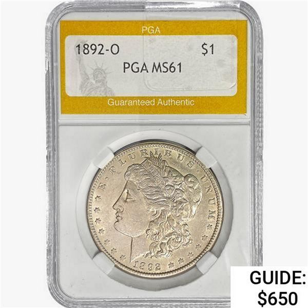 1892-O Morgan Silver Dollar PGA MS61