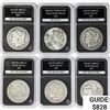 [6] Silver Dollars PCS Genuine 1892-1923