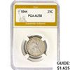 1844 Seated Liberty Quarter PGA AU58