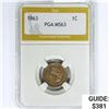 1863 Indian Head Cent PGA MS63