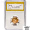 1921-S Wheat Cent PGA MS62 RED