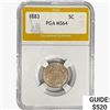 Image 1 : 1883 Shield Nickel PGA MS64