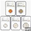 Image 1 : [5] 1940 Varied Coinage Set NGC PF
