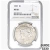 Image 1 : 1927 Silver Peace Dollar NGC MS61