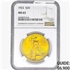 Image 1 : 1922 $20 Gold Double Eagle NGC MS63