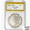 Image 1 : 1878 7/8TF Morgan Silver Dollar PGA MS63 Strong