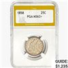 Image 1 : 1858 Seated Liberty Quarter PGA MS63+