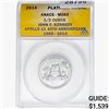 2014 1/2oz. Platinum JFK Apollo 11 Medal ANACS MS69