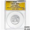 2014 1/2oz. Platinum JFK Apollo 11 Medal ANACS MS69