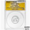 Image 1 : 2014 1/4oz. Platinum JFK Apollo 11 Medal ANACS MS69
