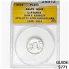Image 1 : 2014 1/4oz. Platinum JFK Apollo 11 Medal ANACS MS68