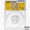 Image 1 : 2014 1/4oz. Platinum JFK Apollo 11 Medal ANACS MS69