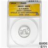 Image 1 : 2014 1/4oz. Platinum JFK Apollo 11 Medal ANACS MS69