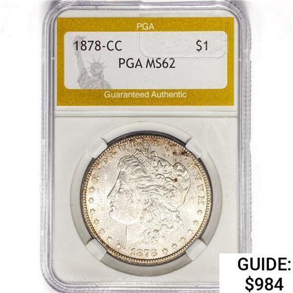 1878-CC Morgan Silver Dollar PGA MS62