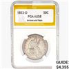 1853-O Seated Liberty Half Dollar PGA AU58 ARWS&Rays
