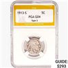 1913-S Buffalo Nickel PGA G4 Type 2