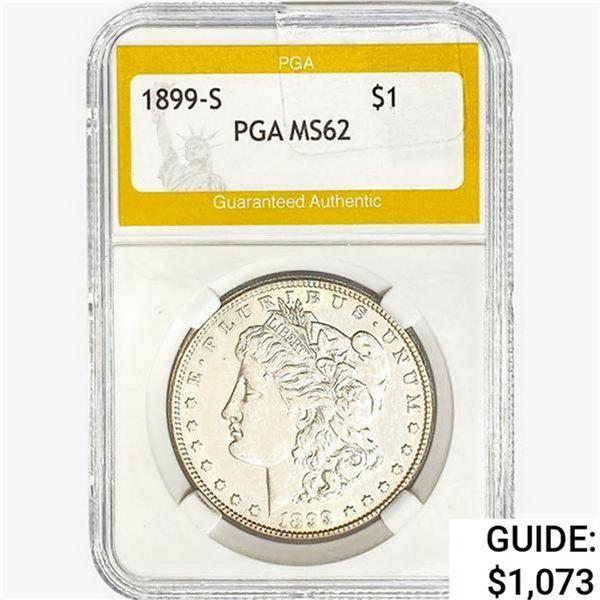 1899-S Morgan Silver Dollar PGA MS62