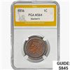 1856 Braided Hair Large Cent PGA MS64 Slanted 6