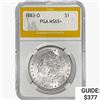 1883-O Morgan Silver Dollar PGA MS65+
