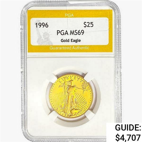 1996 $25 1/2oz. American Gold Eagle PGA MS69