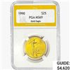 1990 $25 1/2oz. American Gold Eagle PGA MS69