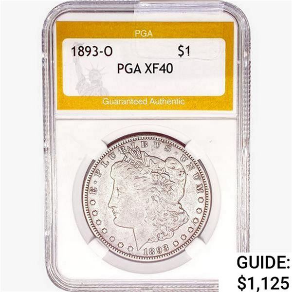 1893-O Morgan Silver Dollar PGA XF40