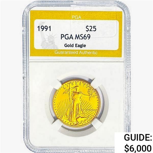 1991 $25 1/2oz. A.G.E. PGA MS69