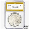 1935 Silver Peace Dollar PGA MS62+