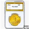 1924 $20 Gold Double Eagle PGA MS64