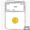 1910 $2.50 Gold Quarter Eagle PCI MS66