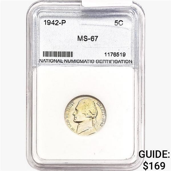 1942-P Jefferson Nickel NNC MS67