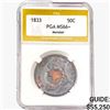 1833 Capped Bust Half Dollar PGA MS66+ Monster
